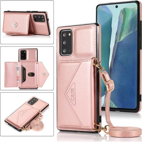 Crossbody Envelope Wallet Case For Samsung S20 FE Note 20 Ultra 10 + S20 S10 Plus A71 A51 A31 A41 A21S A11 Leather Phone Case