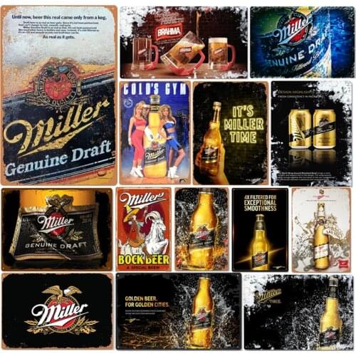 Bar Pub Decor Beer Brand Metal Plaques Wall Signs Vintage Shabby Art Tin Sign Home Decoration Man Cave Kithen Tin Plate Posters