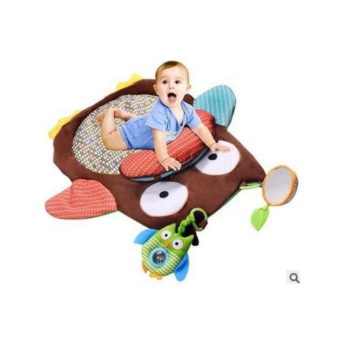 Infant Owl Play Blanket Comfortable Crawling Mat Safety Activity Mat Photography Props Toddler Room Decor Baby Activity Supplies