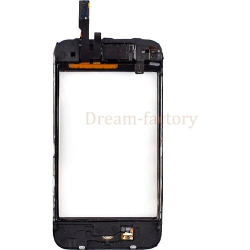 10pcs DHL Shipping Touch Screen digitizer With frame Home button for iphone 3G 3GS
