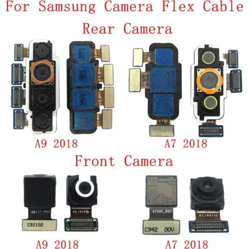 Back Rear Front Camera Flex Cable For Samsung A7 A9 2018 A920 A10 A105 Main Small Camera Replacement Module Repair Parts