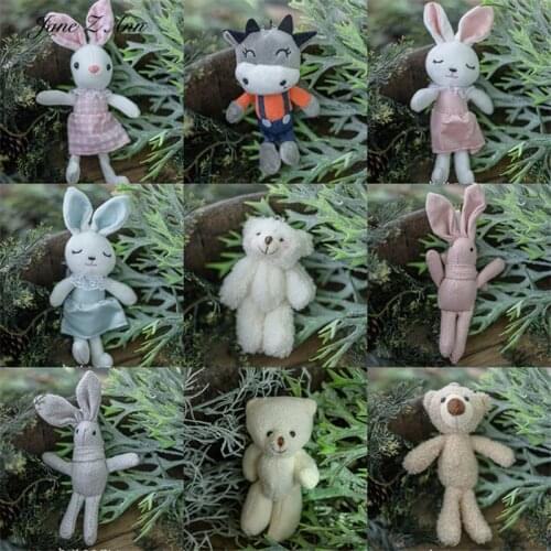 Jane Z Ann Newborn /100 days Children Stuffed Toy Bear Sleeping Rabbit Photography Posing Newborn studio shooting Props