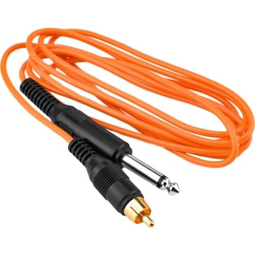 1.73 Meters Tattoo Cord Hook Line Power Cable Connection RCA Orange For Tattoo Machine/Gun Supply Accessory