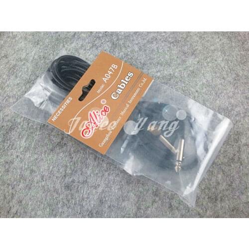 Alice 10ft 3m 1/4-inch Straight to Right Angle Electric Guitar Cable Amplifier Cable Audio Connection Cable