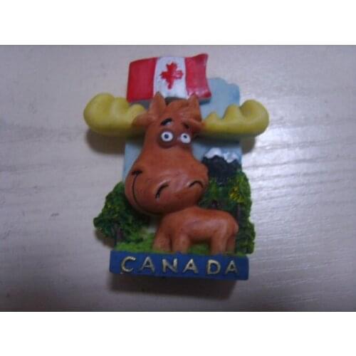 Canada flag elk cute Fridge Magnets