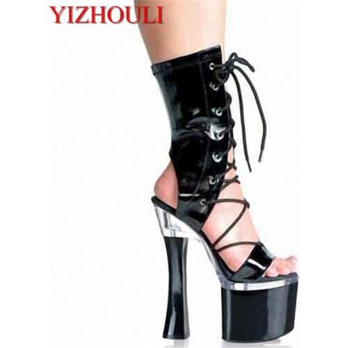 2020 fashion 18cm heels motorcycle boots, sexy stiletto heels cool rock punk lace-up ankle boots womens boots