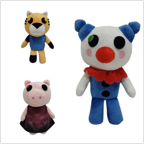 20 CM New Cute Soft Robloxed Clown Pig Tiger Plush Toys Kawaii Game Cartoon Doll Boy Birthday Christmas Gift