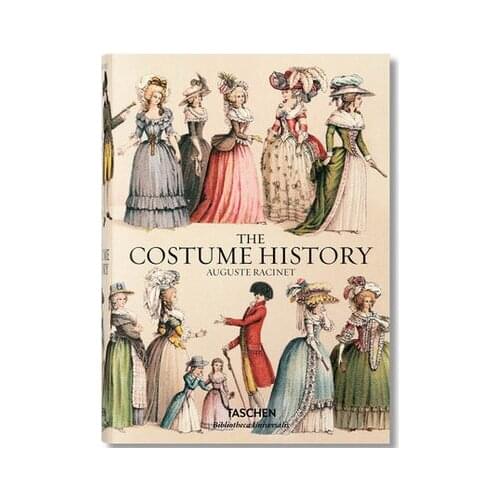 New COSTUMES HISTORY Classical palace costume design history book for adult Auguste Laxi costume hardcover book