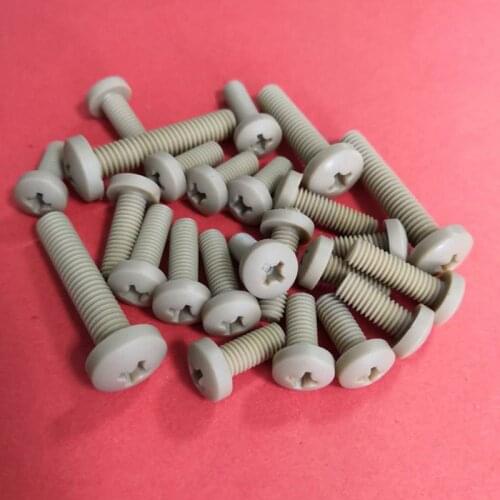 150PCS M3 *6 PEEK Polyetheretherketone Plastic Cross Recessed Pan Head Screw Round Head Screws