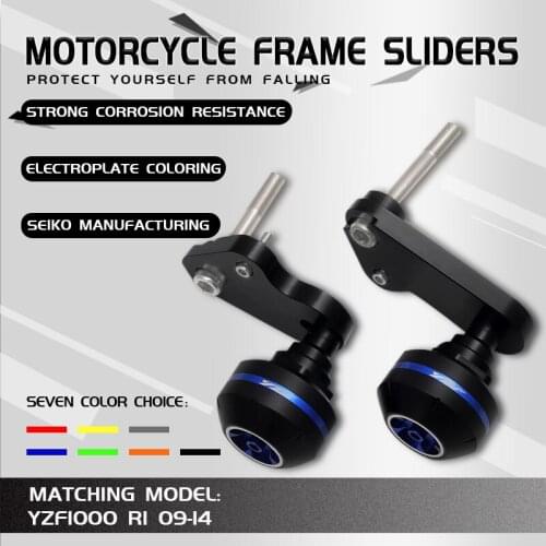 Motorcycle CNC Crash Pad Frame Slider Protection Guard For YZF1000 YZF 1000 R1 YZF1000R1 YZFR1 YZF-R1 2009-2014 10 11 12 13