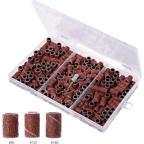 Q81B 80# 120# 180# Options Nail Sanding Ring Bands for Nails Drill File Machine Supplies Sand Circle Grinding Head Polisher Tool