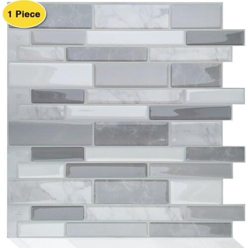 12*12 Inch 3D Peel and Stick Removable Waterproof Wallpaper Self Adhesive Kitchen Backsplash Tiles