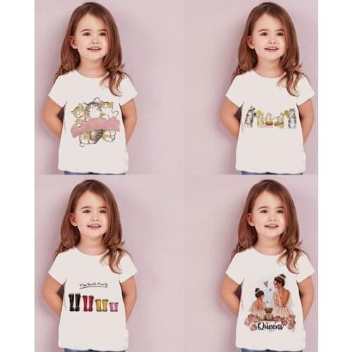 Birthday Shirt Warm Queen Cat Family Printed T-Shirt Birthday Wild Party Shirt Unisex Theme Gift Boys Fashion Tee Short Sleeve