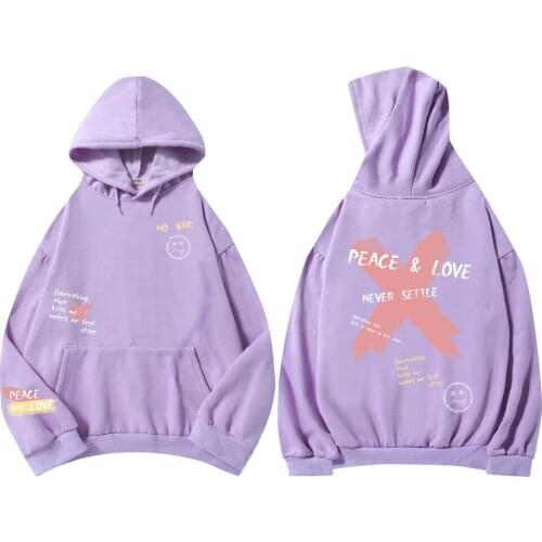 Letter Print Hoodie Cotton Oversized Sweatshirt Kawaii Thermal Clothes for Women Pastel Clothing Drop Shoulder Pocket Streetwear
