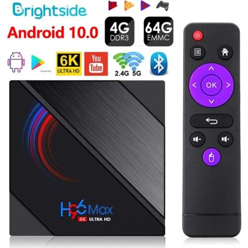 TV Box Android 10.0 H96 Max H616 4GB 64GB 32GB 6K 3D Video H.265 Media Player 2.4G 5GHz Wifi Bluetooth Set top box Smart TV Box