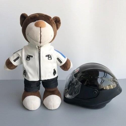 Toy Helmet Ornaments Motorcycle Jewelry Decoration Accessories Trunk Pendant Riding Clothing Spare Bear Lovers Collection Gifts