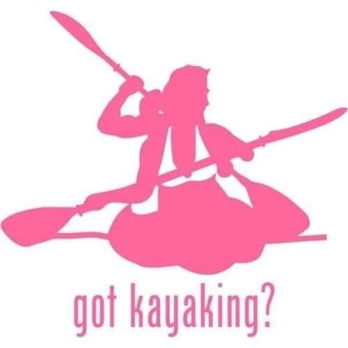 Got Kayaking Window Decor Vinyl Decal Sticker- 6" Wide White