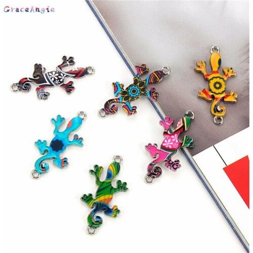 10pcs/set mix animal gecko cartoon Charms Animals Earring diy jewelry connector accessories charms bracelet necklace pendant