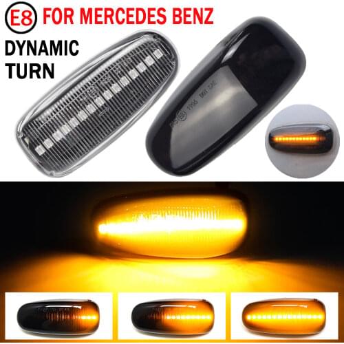 2pcs For Mercedes BENZ E BENZ CLK BENZ SLK BENZ Vito Led Dynamic Turn Signal Light Side Fender Marker Sequential Blinker Lamp