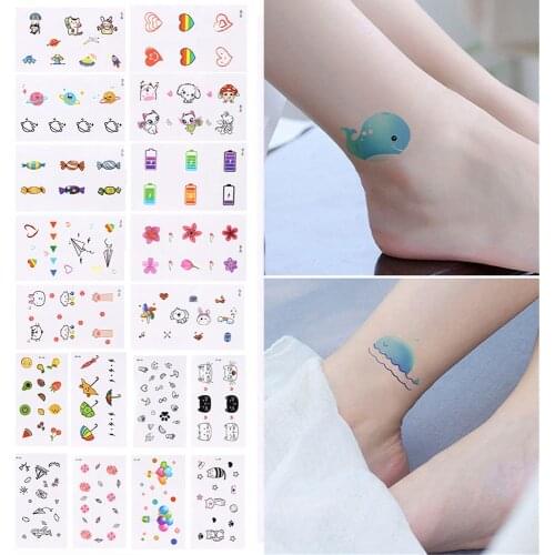 30 Pcs/Lot Color Tattoo Set Face Temporary Tattoo Child Tattoo Sticker Body Tatoo for Kids Cute Tattoo Children Tattoos
