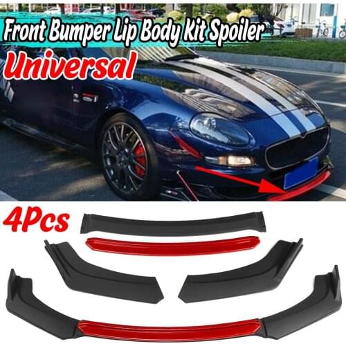 4Pcs Universal Car Front Bumper Splitter Lip Body Kit Spoiler Diffuser For Honda For Civic For BMW For Benz For Audi For Toyota