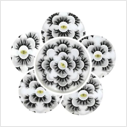 5/7pairs 20 mm 8D Mink Lashes Natural False Eyelashes Dramatic Volume Fake Lashes Makeup Eyelash Extension Silk Eyelashes