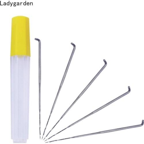 6PCS 3 Sizes Felting Needles Wool Felt Tools Wool Felt Pocket Needles Set DIY Craft Felt Tools with Bottle Craft Supplies Kits