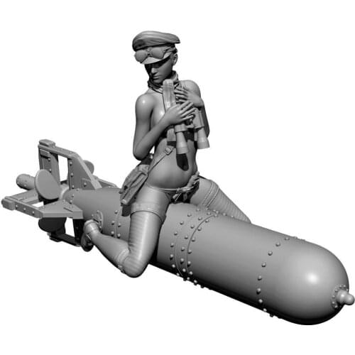 Antistress Empire Baby Torpedo Soldier White Model Figures Epoxy Soldiers Home Resin Kit Toy Decor Self-assembled Assembly V0H0