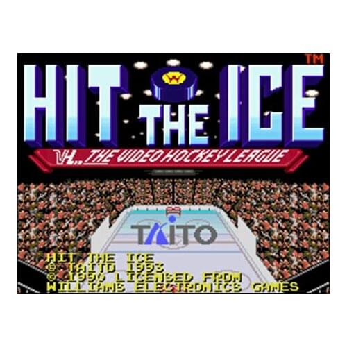 Hit the Ice NTSC Version 16 Bit 46 Pin Big Gray Game Card For USA Game Players