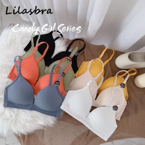 Soft Seamless Bra Women A B Cup Push Up Underwear Womens Wireless Bras Small Bust 6 Colors Female Adjustable Brassiere