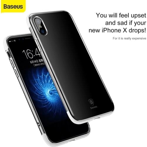 Baseus Phone Protection Case for iPhone X Double-layer TPU Anti-falling Soft Case Anti-yellowing Anti-slipping Camera Protection