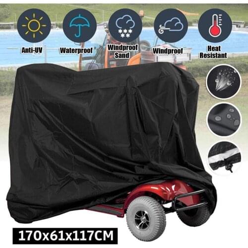 Mobility Scooter Cover Parasol Sun Visor Protection Storage Waterproof Anti Wear Oxford Cloth Wheelchair Scooter Accessories