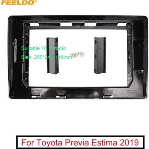 FEELDO Car Audio Fascia Frame Adapter For Toyota Previa Estima 10.1" Big Screen 2Din Dash Audio Fitting Panel Frame Kit