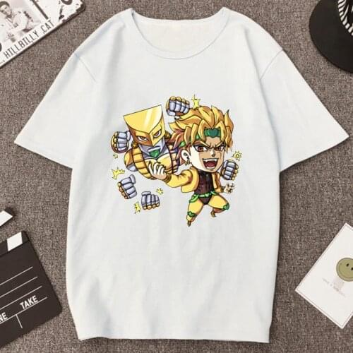 Jojo Bizarre Adventure Summer T Shirt Women Japan Anime Short-sleev Top Kawaii Jojo Graphic Clothes Fashion Cartoon Tops Female
