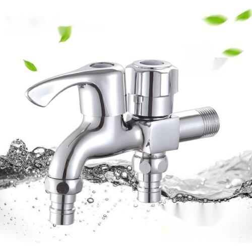 G1/2” Multi-function Faucet, Double Faucet, Quick-opening, Single-cold, Dual-use, One In And Two Out Washing Machine Faucets