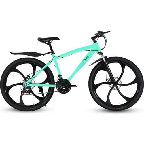 26-Inch Mountain Bicycle Speed Change Double Disc Brake Six-blade wheel Student Adult Shock Absorption Cross-Country Bike