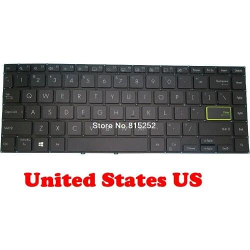 Laptop Keyboard For ASUS M413DA M413IA Without Frame Black United States US NO Backlit Film