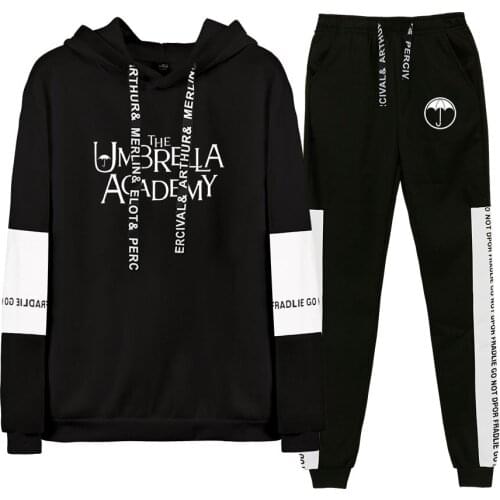 The Umbrella Academy Two Piece Set Women Men Hoodies+Long Pants Pullover Unisex Harajuku Suit Tracksuit sweatshirt boy hooded