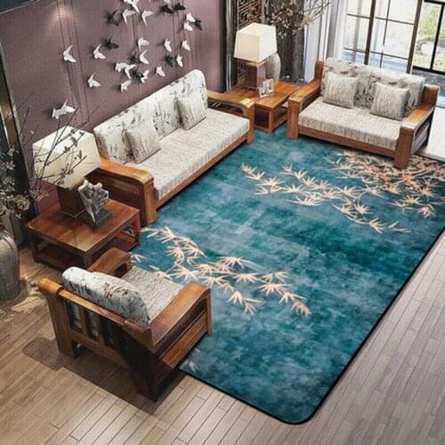 Chinese Style Landscape Carpet Bedroom Living Room Soft Adornment Floor Mat Household Goods