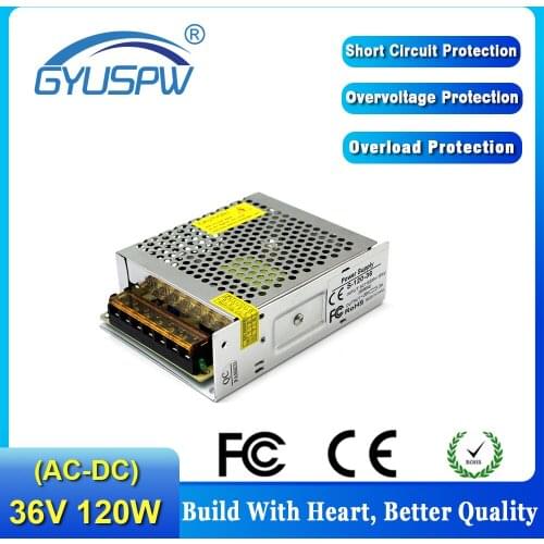 Best Price Power Supply Switching DC36V 3.3A 120W Transformer 110V 220V AC To DC For Stepper Motor Equipment CCTV 3D Printer