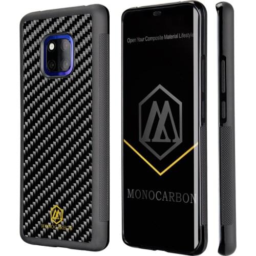 MONOCARBON Genuine Carbon Fiber Case for Huawei Mate 20 / Mate 20 Pro - Non Slip Carbon Fibre Case