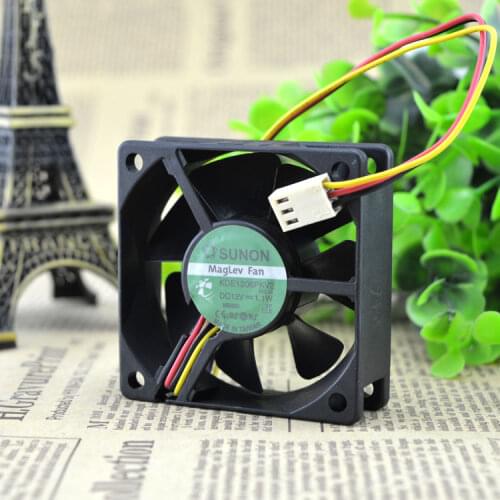 Original ADDA KDE1206PKV2 12V 1.1W 6CM 6020 3 wire silence cooling fan