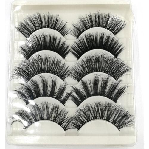 5 Pairs/set False Eyelashes Natural Long and Thick False Eyelashes Handmade False Eyelashes Eye Makeup Tools