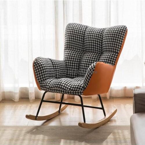 Nordic Home Leisure Lazy Sofa Bedroom Balcony Modern Minimalist Living Room Lounge Chair Net Celebrity Single Small Rocking Chai