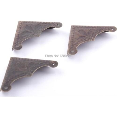 10pcs/lot 38/47mm Antique Bronze Color Corner Brackets for Wooden Box Scrapbooking