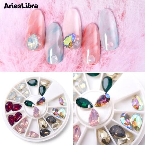 AriesLibra Water Drop Shape Nail Rhinestone Nail Art Decorations Nail Design Rhinestones Decor Accessory Manicure Nail Art Tools