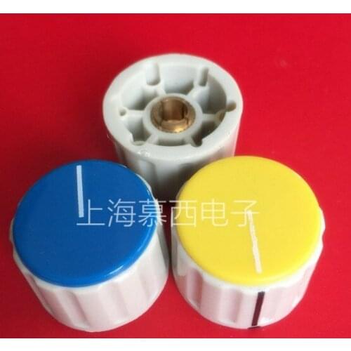 [VK] KN110 potentiometer knob plastic knob volume adjustment knob (copper) hole 6MM 6.35MM switch