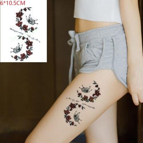 Waterproof Temporary Tattoo Sticker Butterfly Lovely Flowers Letters Flash Tattoo Fake Tattoo Sexy Body Art for Women Men