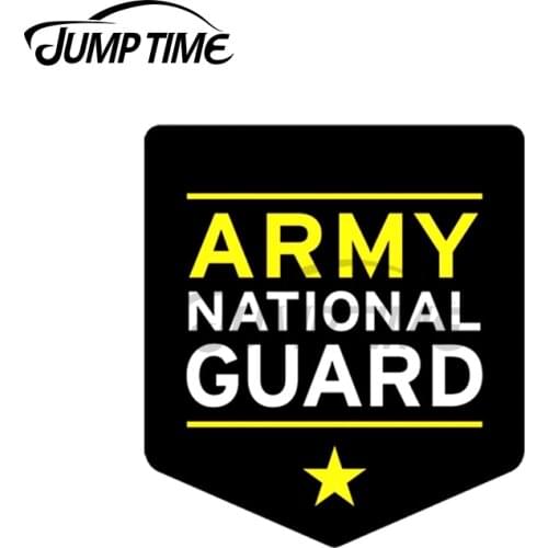 Jump Time 13 x 12cm For Army National Guard Funny Car Stickers Waterproof Windshield Bumper Laptop Auto Decals Sticker