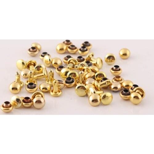 100sets 5*6mm Gold Color Garment Rivet Decorative for Belt Bag backpack shoes accessories